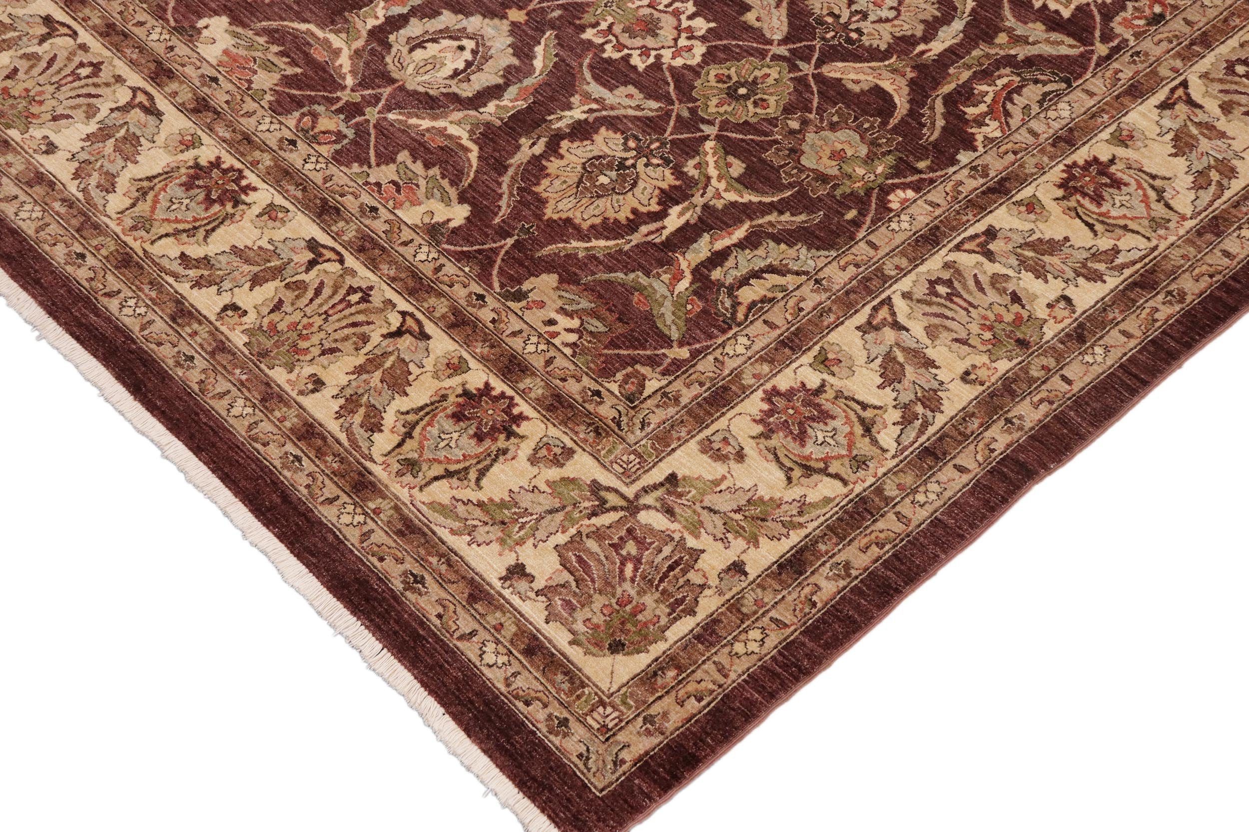 handmade Traditional Kafkaz Brown Beige Hand Knotted RECTANGLE 100% WOOL area rug 9x12