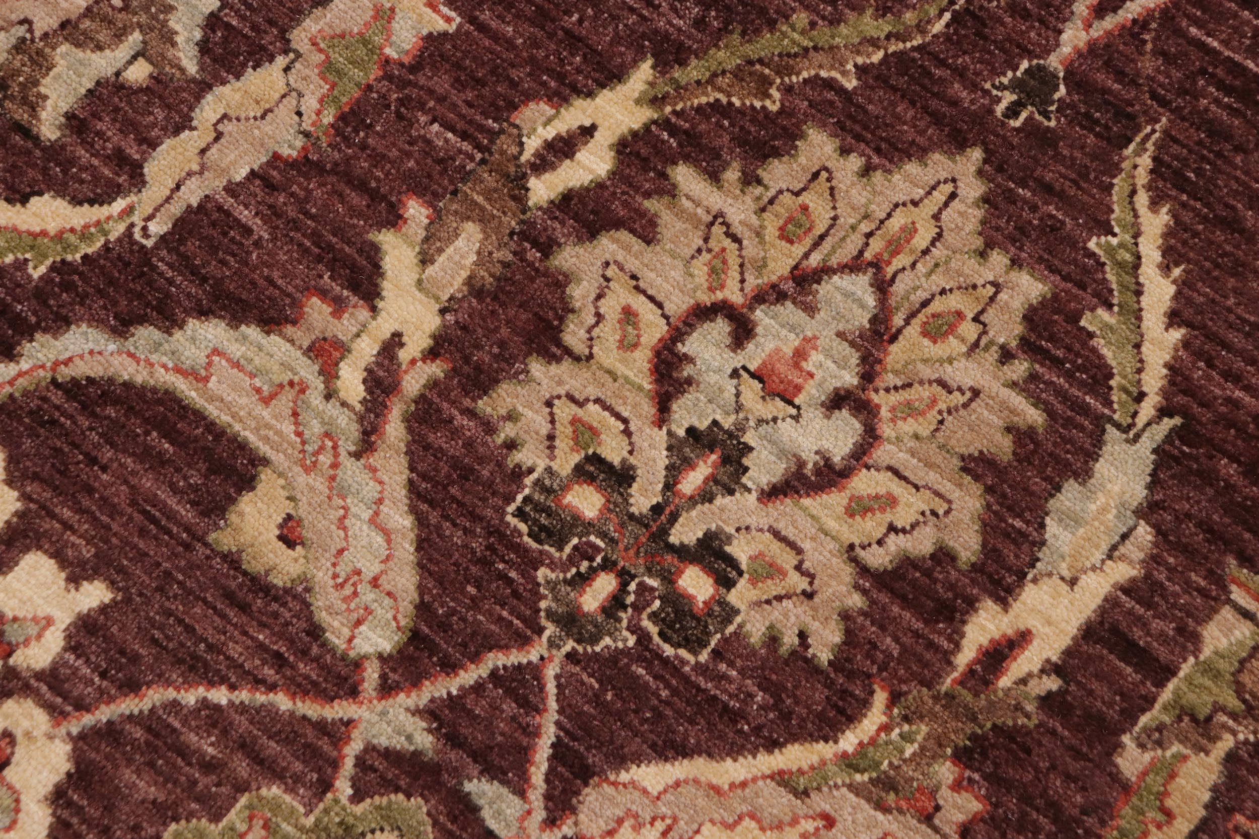handmade Traditional Kafkaz Brown Beige Hand Knotted RECTANGLE 100% WOOL area rug 9x12