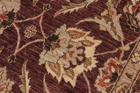 handmade Traditional Kafkaz Brown Beige Hand Knotted RECTANGLE 100% WOOL area rug 9x12