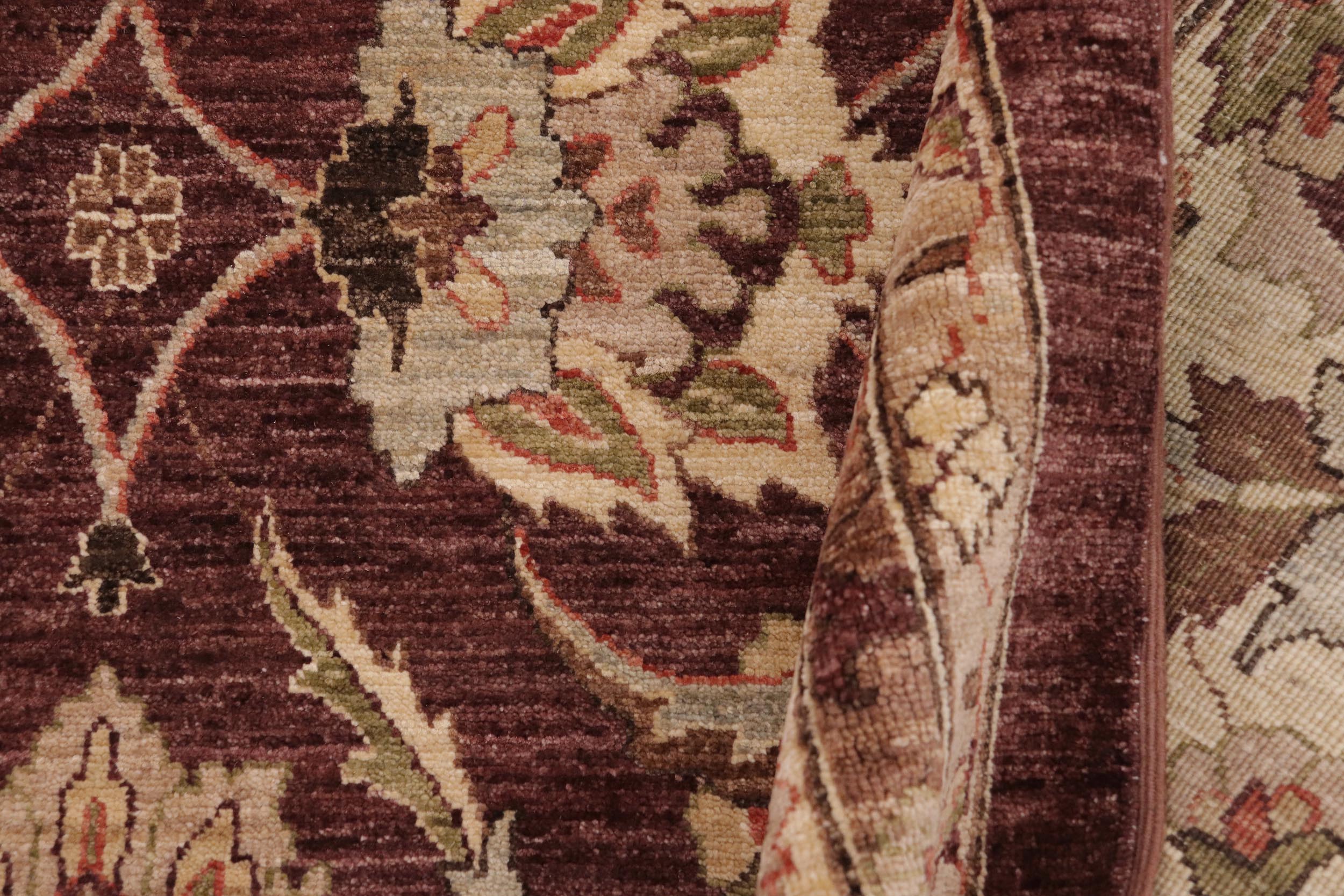 handmade Traditional Kafkaz Brown Beige Hand Knotted RECTANGLE 100% WOOL area rug 9x12