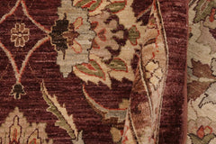 handmade Traditional Kafkaz Brown Beige Hand Knotted RECTANGLE 100% WOOL area rug 9X12