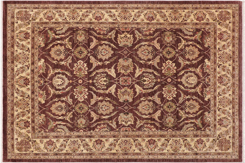 handmade Traditional Kafkaz Brown Beige Hand Knotted RECTANGLE 100% WOOL area rug 9x12