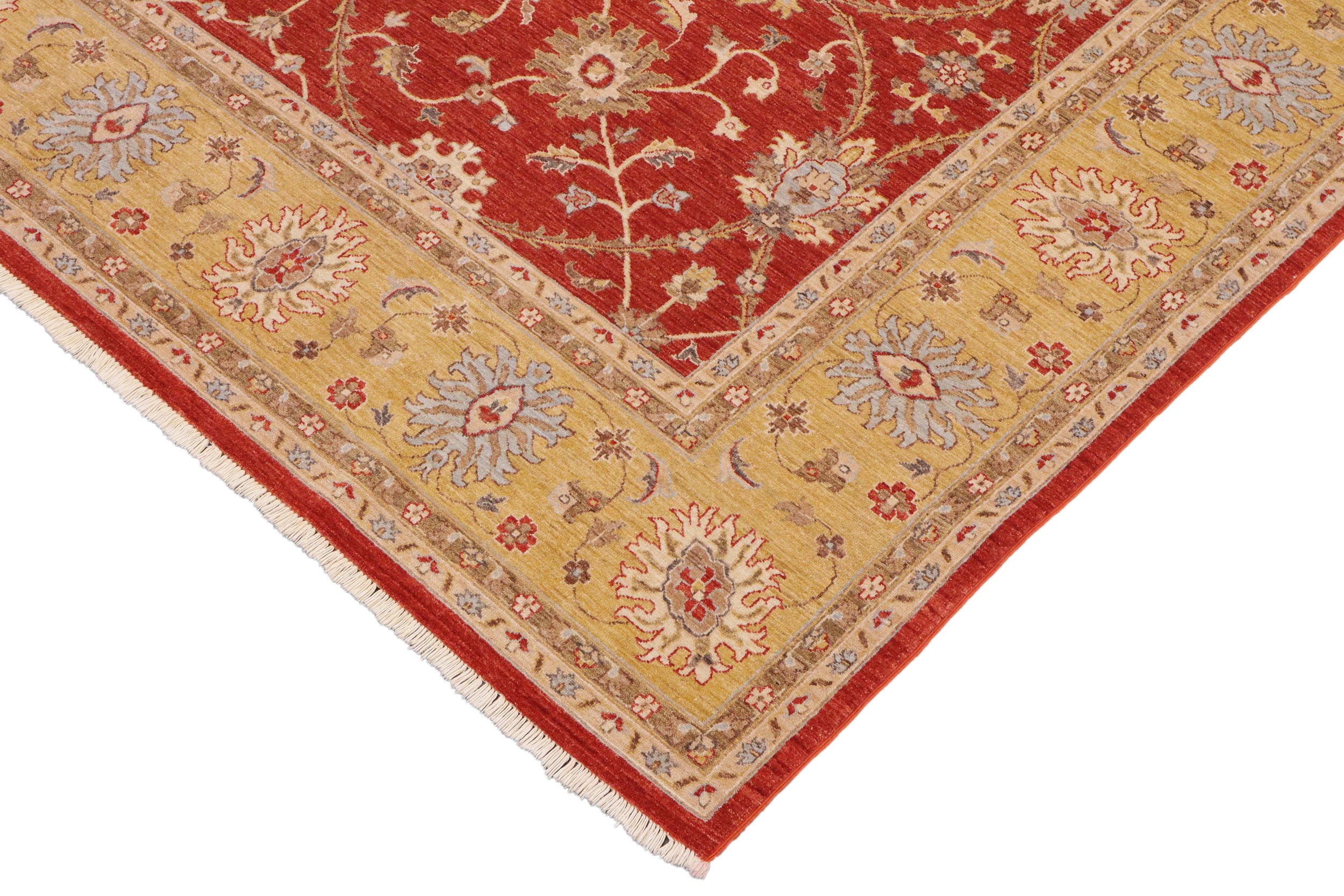 handmade Traditional Kafkaz Orange Gold Hand Knotted RECTANGLE 100% WOOL area rug 9x12