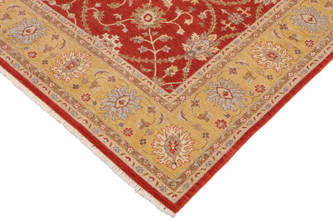 handmade Traditional Kafkaz Orange Gold Hand Knotted RECTANGLE 100% WOOL area rug 9x12