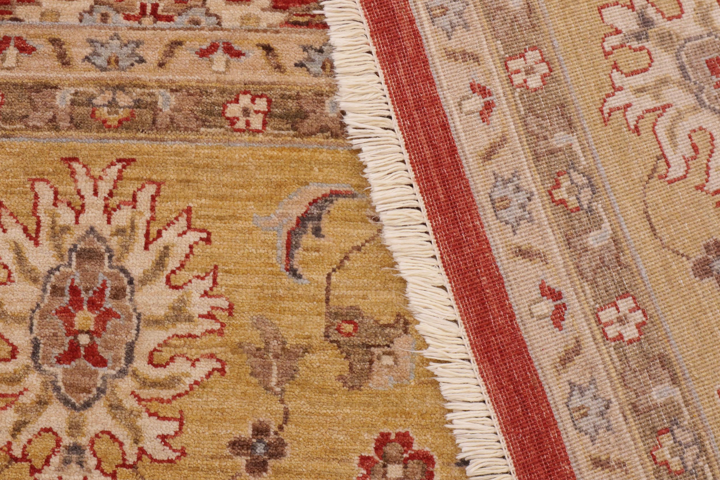 handmade Traditional Kafkaz Orange Gold Hand Knotted RECTANGLE 100% WOOL area rug 9x12