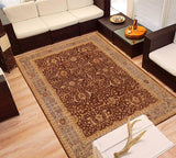 handmade Traditional Kafkaz Brown Gray Hand Knotted RECTANGLE 100% WOOL area rug 9 x 11