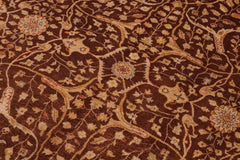 handmade Traditional Kafkaz Brown Gray Hand Knotted RECTANGLE 100% WOOL area rug 9X11