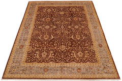 handmade Traditional Kafkaz Brown Gray Hand Knotted RECTANGLE 100% WOOL area rug 9X11