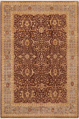 handmade Traditional Kafkaz Brown Gray Hand Knotted RECTANGLE 100% WOOL area rug 9X11