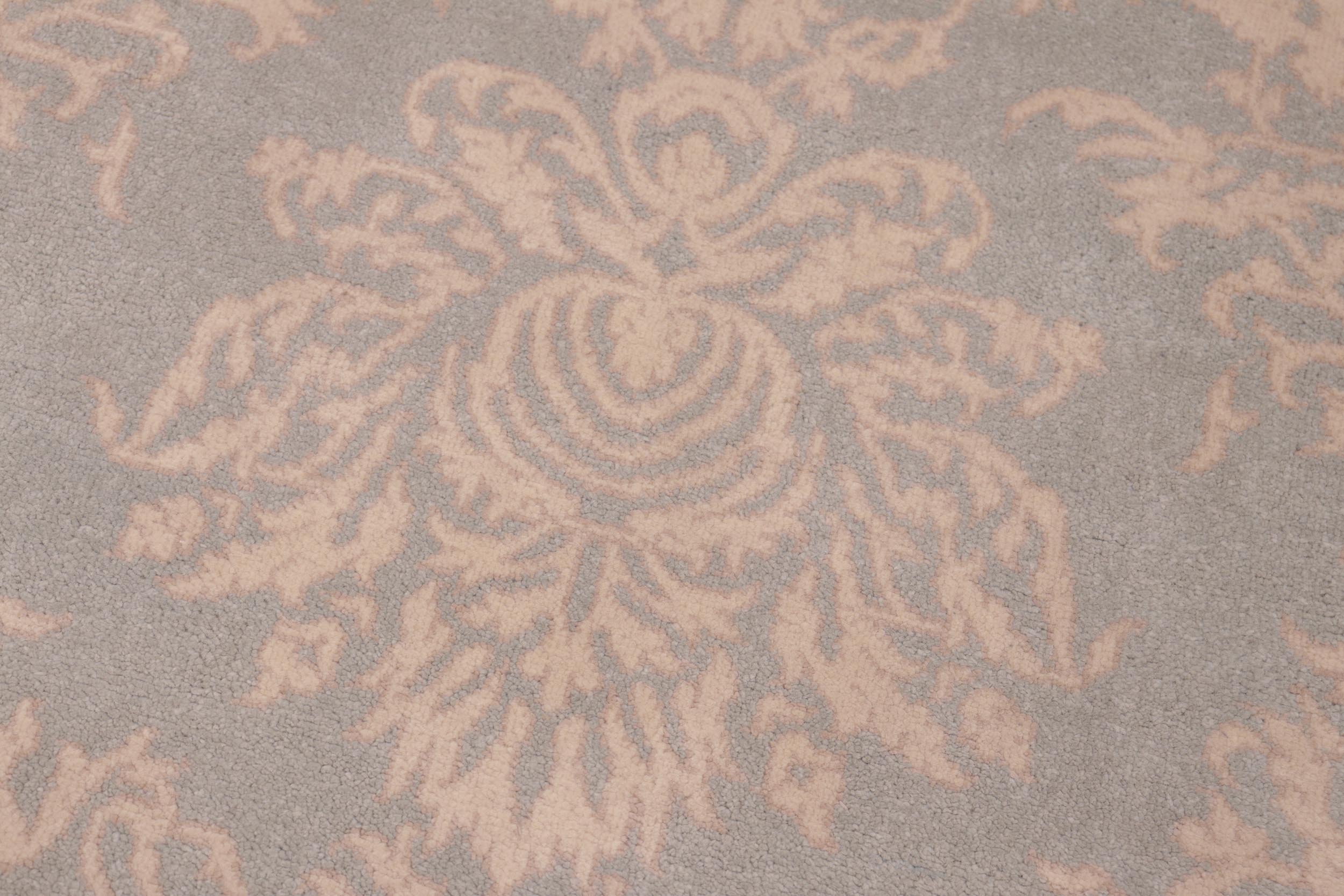 handmade Modern Kotan Green Tan Hand Knotted RECTANGLE 100% WOOL area rug 6' x 9'