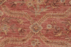 handmade Transitional Kafkaz Pink Green Hand Knotted RECTANGLE 100% WOOL area rug 6X9