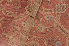 handmade Transitional Kafkaz Pink Green Hand Knotted RECTANGLE 100% WOOL area rug 6X9