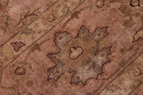 handmade Traditional Kafkaz Dark Tan Dark Tan Hand Knotted RECTANGLE 100% WOOL area rug 10'X14'