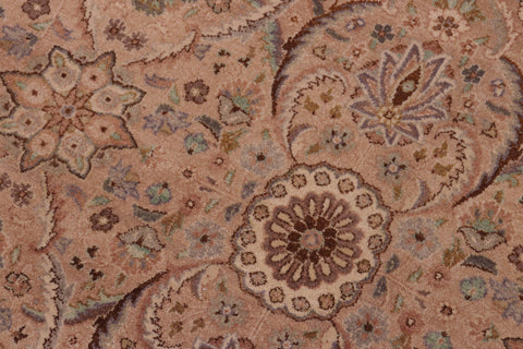 handmade Transitional Qaseem Bond Tan Green Hand Knotted RECTANGLE 100% WOOL area rug 10x14