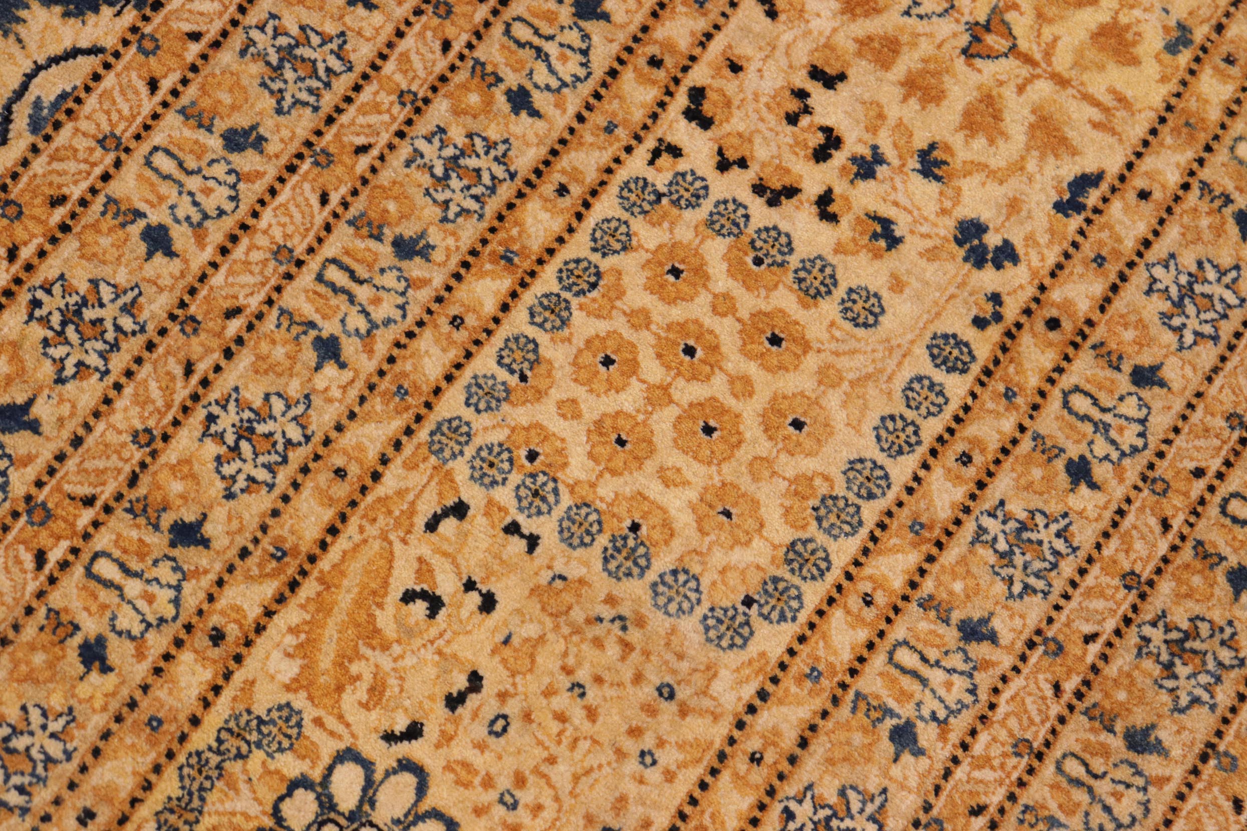 handmade Transitional Tabriz Lt. Blue Ivory Hand Knotted RECTANGLE 100% WOOL area rug 10x14