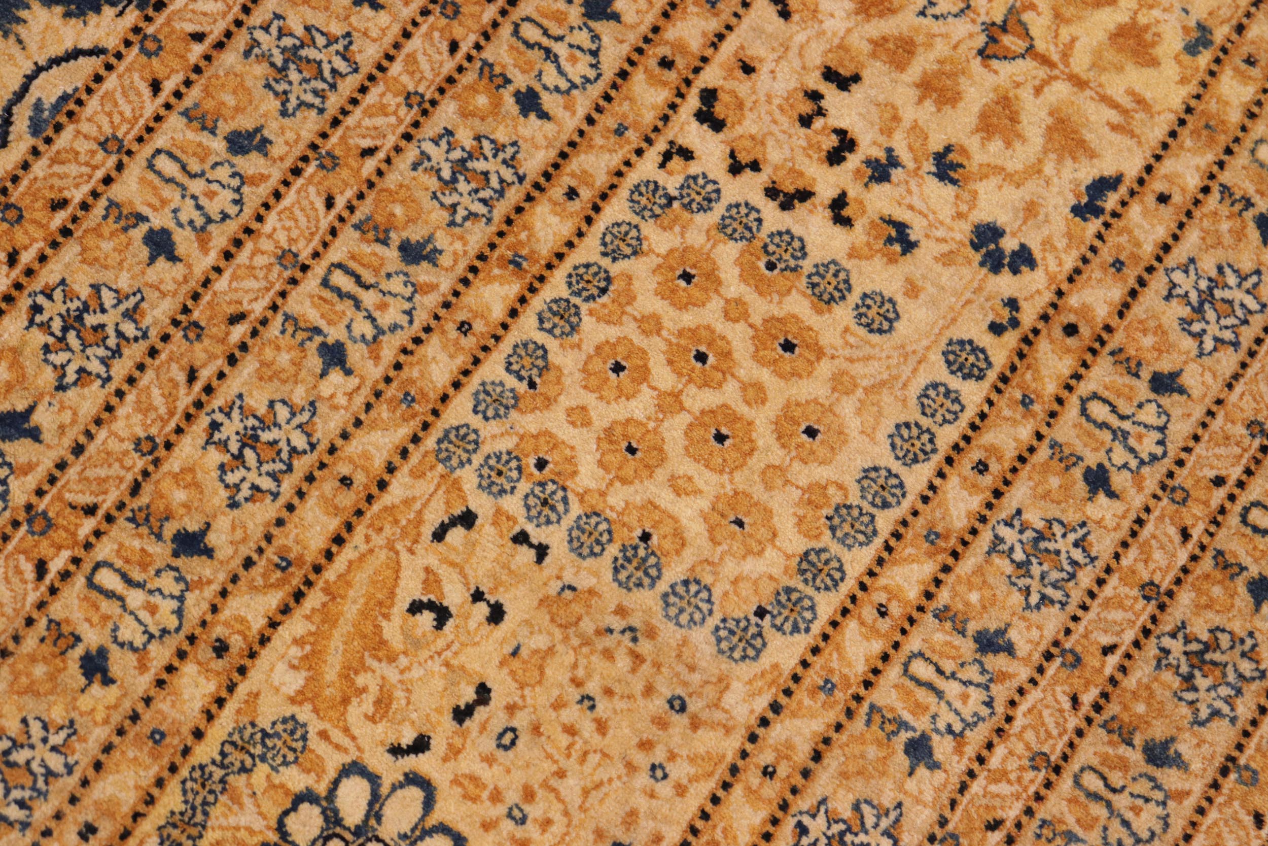 handmade Transitional Tabriz Lt. Blue Ivory Hand Knotted RECTANGLE 100% WOOL area rug 10 x 14