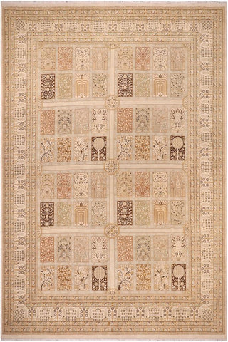 handmade Traditional Design Gold Gold Hand Knotted RECTANGLE 100% WOOL area rug 10'X14'