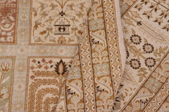 handmade Traditional Design Gold Gold Hand Knotted RECTANGLE 100% WOOL area rug 10'X14'