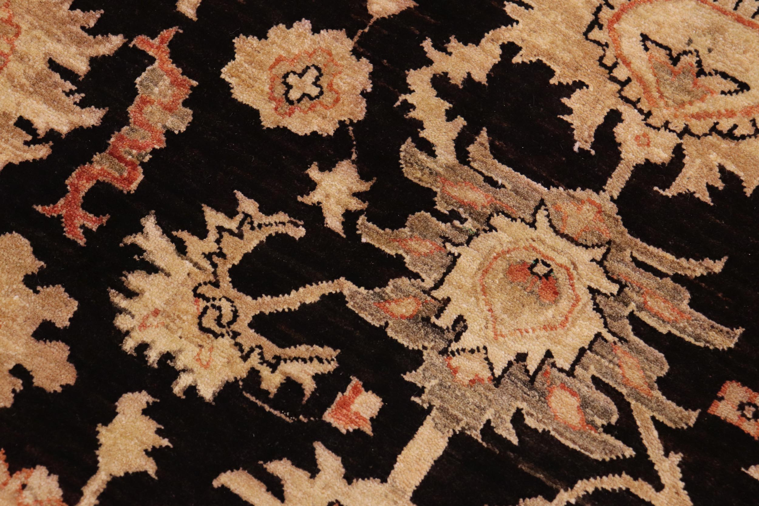 handmade Traditional Kafkaz Black Red Hand Knotted RECTANGLE 100% WOOL area rug 9x12