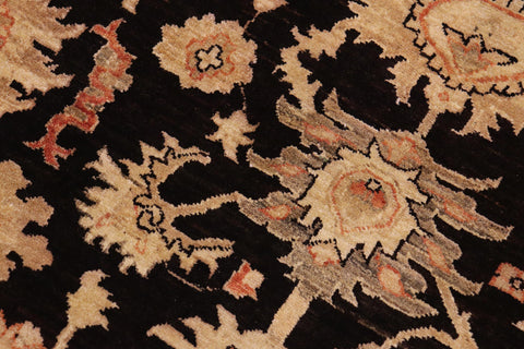 handmade Traditional Kafkaz Black Red Hand Knotted RECTANGLE 100% WOOL area rug 9x12