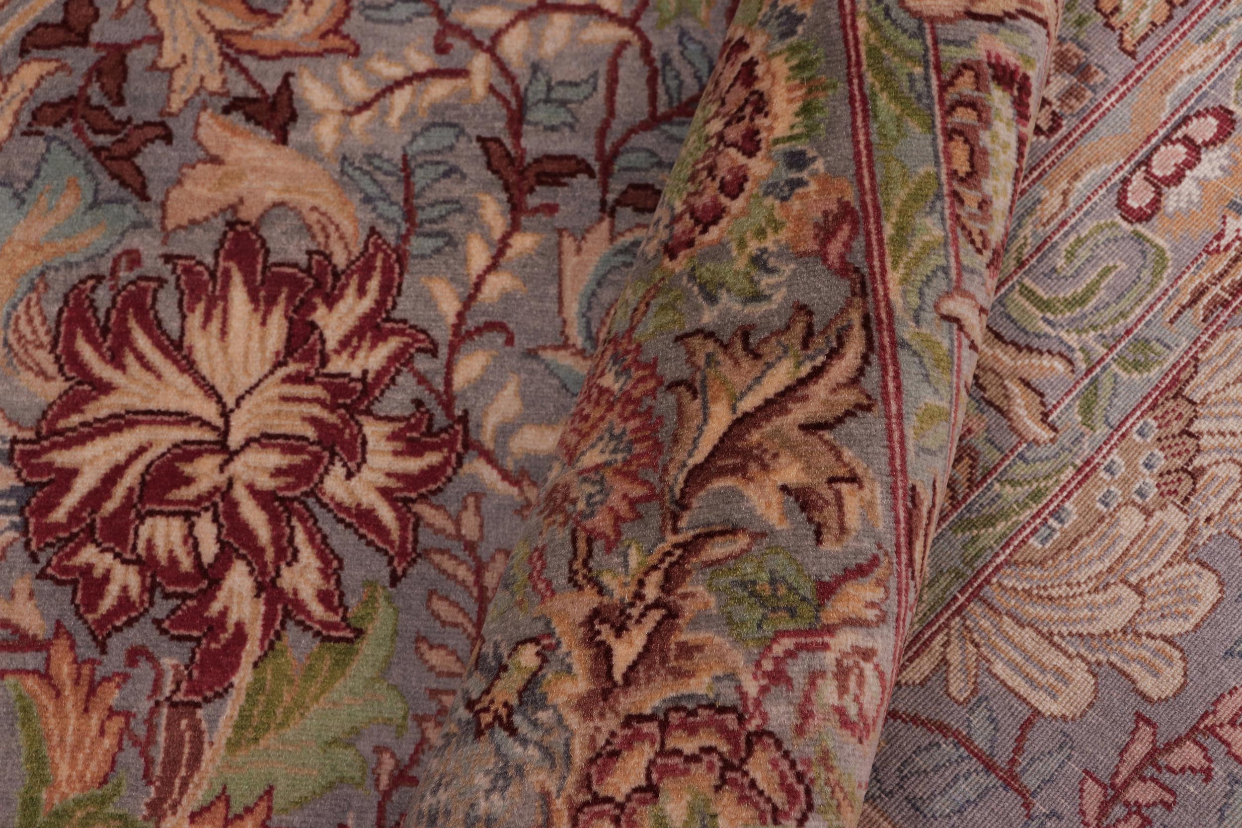 handmade Transitional William Gray Gray Hand Knotted SQUARE 100% WOOL area rug 8x8