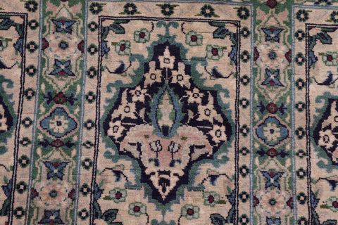 handmade Transitional Bakhtair Green Blue Hand Knotted RECTANGLE 100% WOOL area rug 8x9