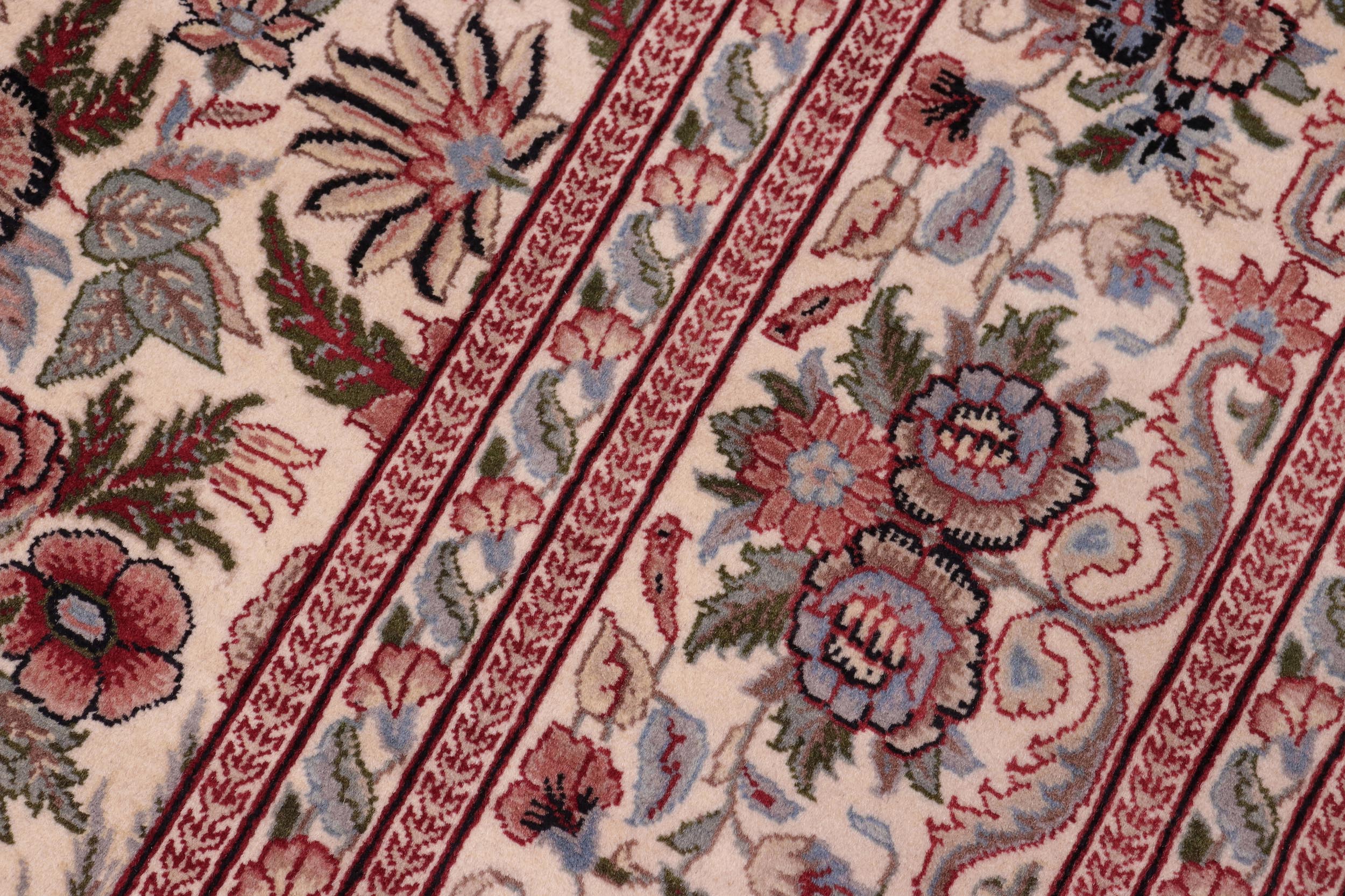 handmade Transitional Allover Ivory Ivory Hand Knotted RECTANGLE 100% WOOL area rug 8x9
