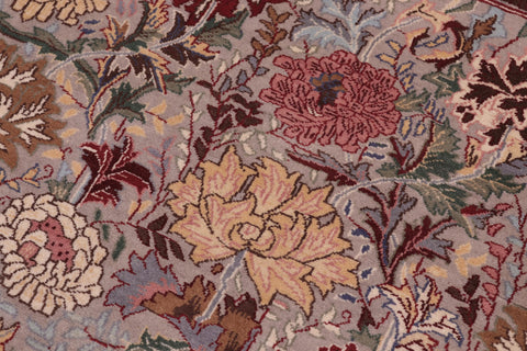 handmade Transitional Morris Gray Gray Hand Knotted SQUARE 100% WOOL area rug 6x6