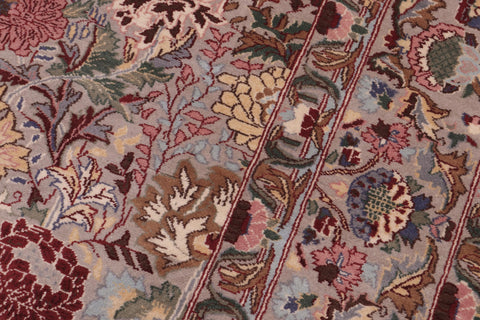 handmade Transitional Morris Gray Gray Hand Knotted SQUARE 100% WOOL area rug 6x6