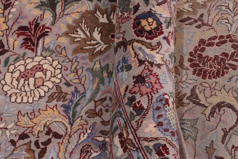 handmade Transitional Morris Gray Gray Hand Knotted SQUARE 100% WOOL area rug 6x6