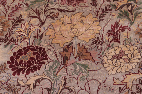 handmade Transitional Morris Gray Gray Hand Knotted SQUARE 100% WOOL area rug 8x8