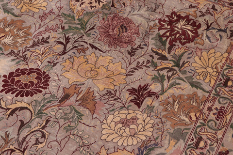 handmade Transitional Morris Gray Gray Hand Knotted SQUARE 100% WOOL area rug 8x8