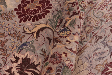 handmade Transitional Morris Gray Gray Hand Knotted SQUARE 100% WOOL area rug 8x8