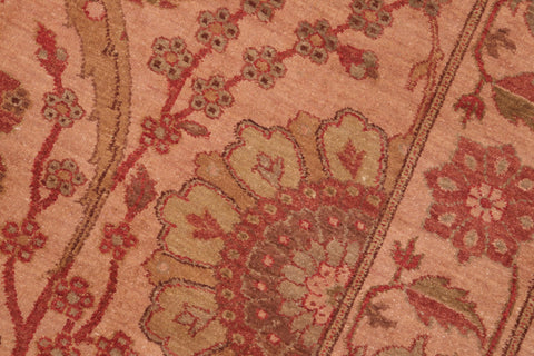 handmade Traditional  Tan Red Hand Knotted RECTANGLE 100% WOOL area rug 7' x 10'