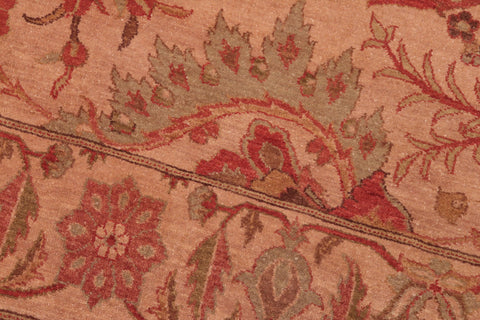 handmade Traditional  Tan Red Hand Knotted RECTANGLE 100% WOOL area rug 7' x 10'