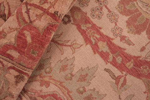 handmade Traditional  Tan Red Hand Knotted RECTANGLE 100% WOOL area rug 7' x 10'