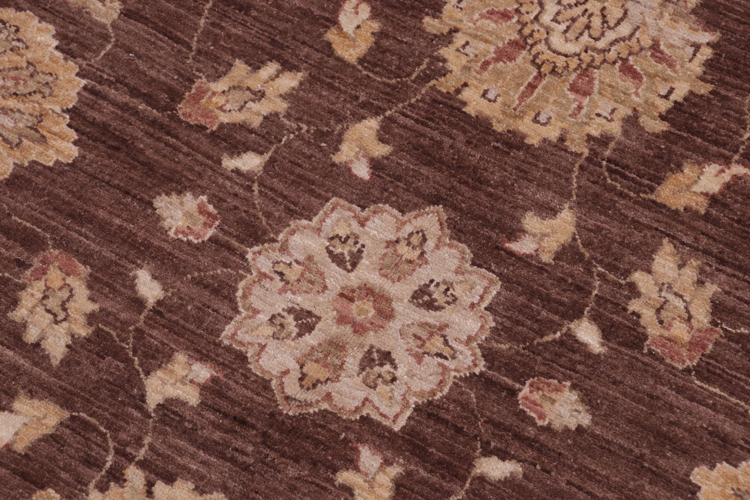 handmade Traditional Kafkaz Brown Lt. Green Hand Knotted SQUARE 100% WOOL area rug 6x6