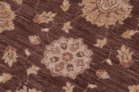 handmade Traditional Kafkaz Brown Lt. Green Hand Knotted SQUARE 100% WOOL area rug 6x6