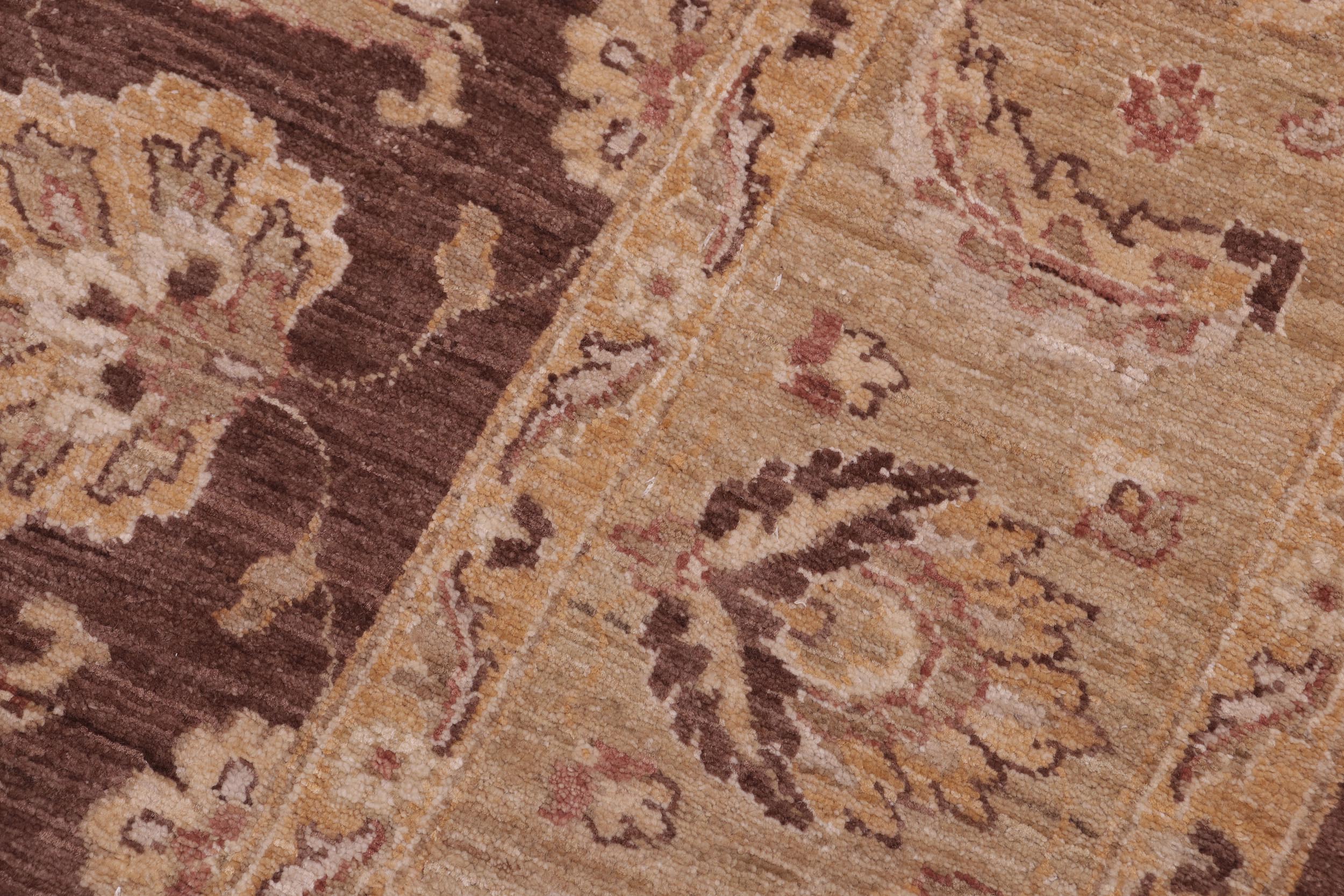 handmade Traditional Kafkaz Brown Lt. Green Hand Knotted SQUARE 100% WOOL area rug 6x6
