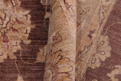 handmade Traditional Kafkaz Brown Lt. Green Hand Knotted SQUARE 100% WOOL area rug 6X6