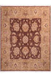 handmade Traditional Kafkaz Brown Lt. Green Hand Knotted SQUARE 100% WOOL area rug 6 x 6
