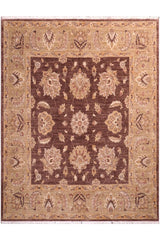 handmade Traditional Kafkaz Brown Lt. Green Hand Knotted SQUARE 100% WOOL area rug 6X6