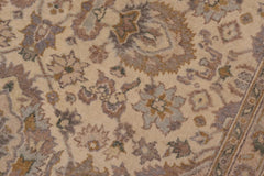 handmade Transitional Lahore Ivory Lt. Brown Hand Knotted RECTANGLE 100% WOOL area rug 6'X12'