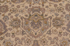 handmade Transitional Lahore Ivory Lt. Brown Hand Knotted RECTANGLE 100% WOOL area rug 6'X12'