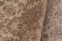 handmade Transitional Lahore Ivory Lt. Brown Hand Knotted RECTANGLE 100% WOOL area rug 6'X12'