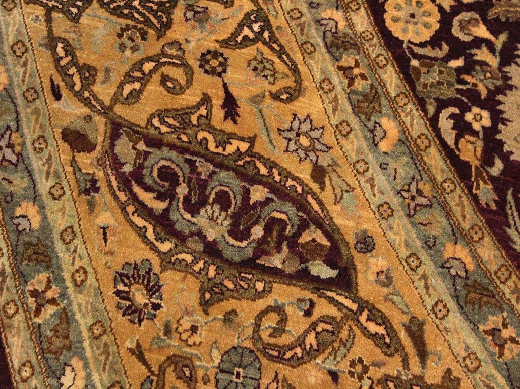 handmade Traditional Agra Tabriz Red Tan Hand Knotted ROUND 100% WOOL area rug 10x10