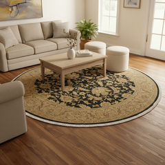 Ziegler Kafkaz Jolie Drk.green/Tan Round Rug -8'10X9'2
