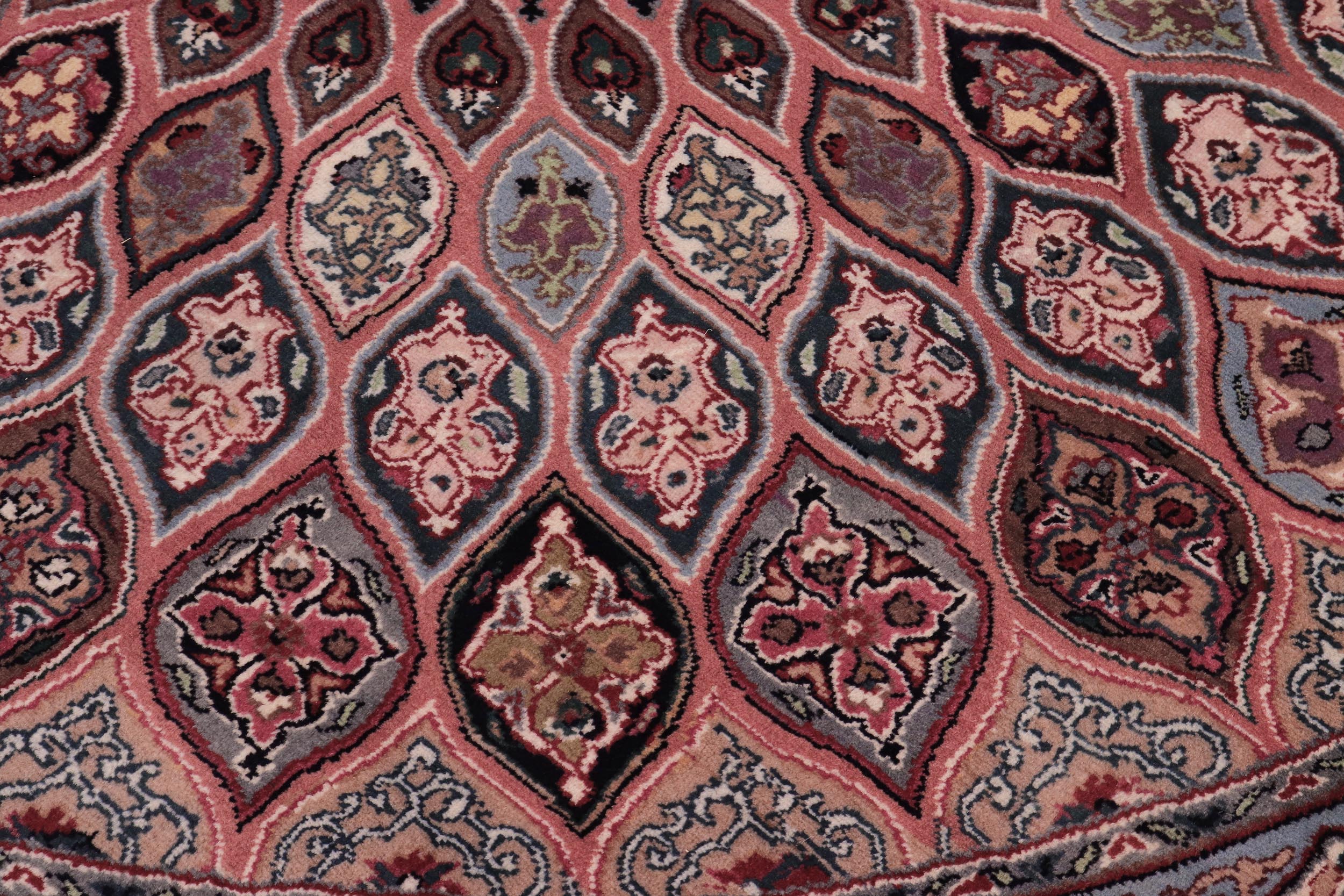 handmade Traditional Bakhtair Pink Beige Hand Knotted ROUND 100% WOOL area rug 10' x 10'