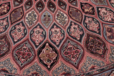 handmade Traditional Bakhtair Pink Beige Hand Knotted ROUND 100% WOOL area rug 10' x 10'