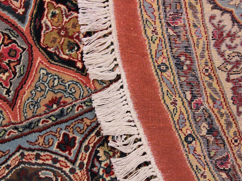 handmade Traditional Bakhtair Pink Beige Hand Knotted ROUND 100% WOOL area rug 10x10